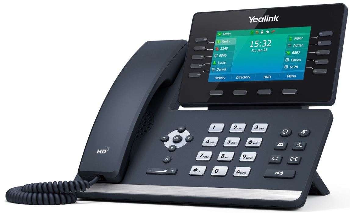 Yealink SIP-T54W - Schwarz - VoIP Tischtelefon - kompatibel mit Starface